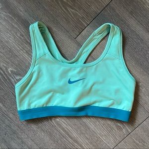 Teal Nike Dri-fit sports bra